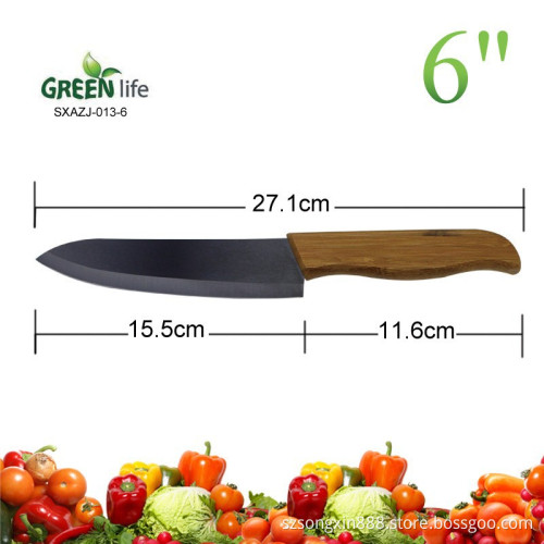 Eco-friendly 6-inch Ceramic Chef knife with Bamboo Handle